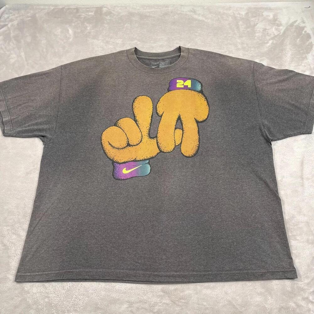 Los Angeles Lakers Shirt Mens 3Xl Gray Kobe Bryant Puppet Commercial